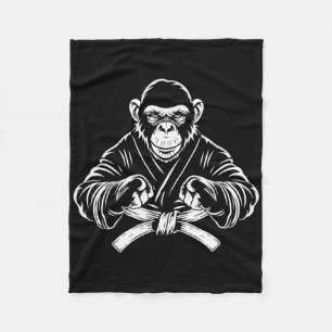 Cobertor De Velo Karate Monkey Desenho Kickboxing Jiu-jitsu Mma Mar