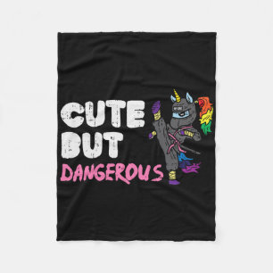 Cobertor De Velo Karate Ninja Unicorn Cute Dangerous Martial Arts G