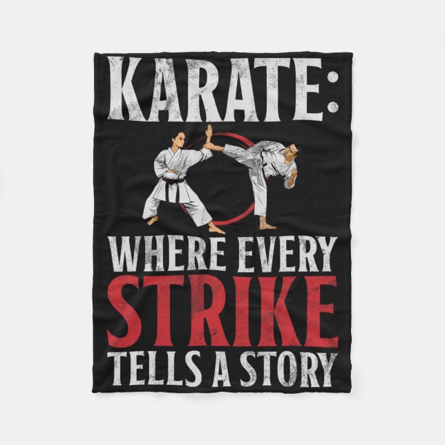 Cobertor De Velo Karate Onde Cada Greve Conta Um Karato De História (Frente)