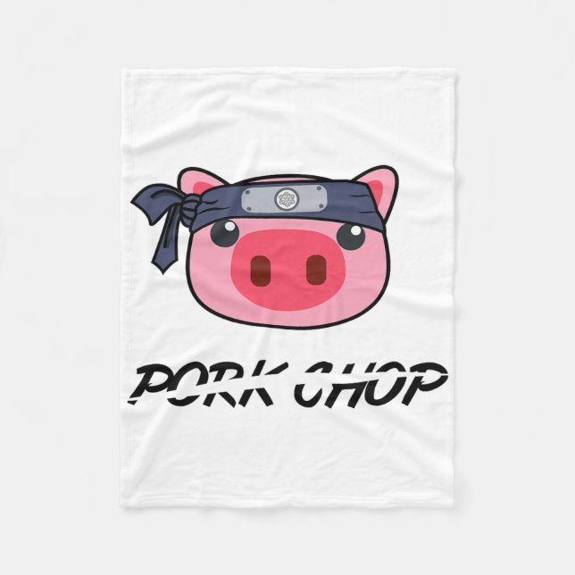 Cobertor De Velo Karate Pig Pork Chop Engraçado Presente (Frente)
