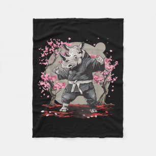 Cobertor De Velo Karate Rhino Animal Mma Taekwondo Artes Marciais