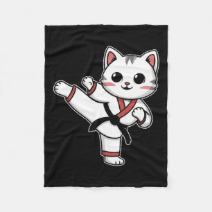 Cobertor De Velo Karate Taekwondo Funny Cat Jiu Jitsu Mulheres Meni
