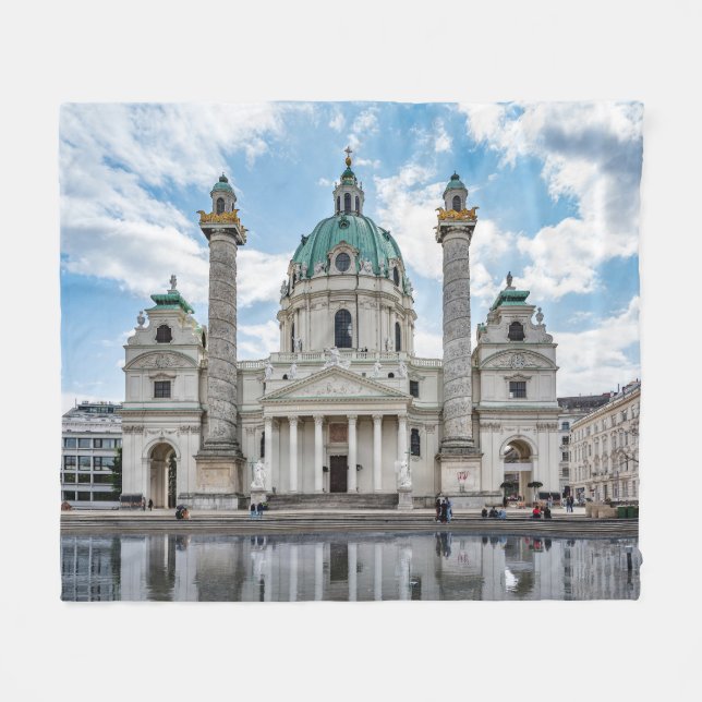 Cobertor De Velo Karlskirche em Viena, Áustria (Frente (Horizontal))