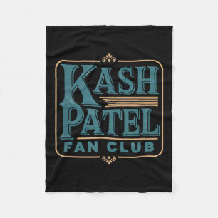 Cobertor De Velo Kash Patel Fan Club Vintage Logotipo Presidente Tr