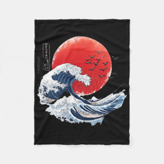 Cobertor De Velo Katsushika Hokusai Japanese Great Wave Men Women K