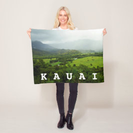 Cobertor De Velo Kauai, cena de paisagem no Havaí / Texto personali