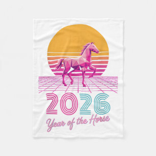 Cobertor De Velo Kawaii 2026 2026 Ano do Cavalo Lunar Cowgirl Z