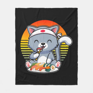 Cobertor De Velo Kawaii Anime Cat Otaku Japonês Sushi Gift Girls K