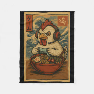 Cobertor De Velo Kawaii Anime Gamer Frango Ramen Retro Japonês Ga