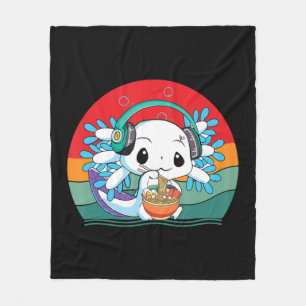 Cobertor De Velo Kawaii Axolotl Ramen Noddles Retro Vintage Anime J