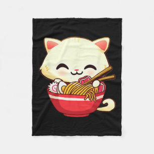 Cobertor De Velo Kawaii Cat Ramen Japonês Comida Engraçada Animes R