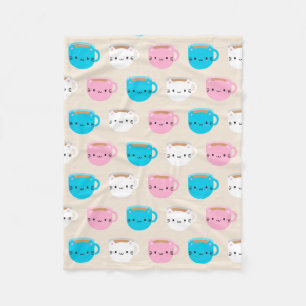 Cobertor De Velo Kawaii Cats Cup