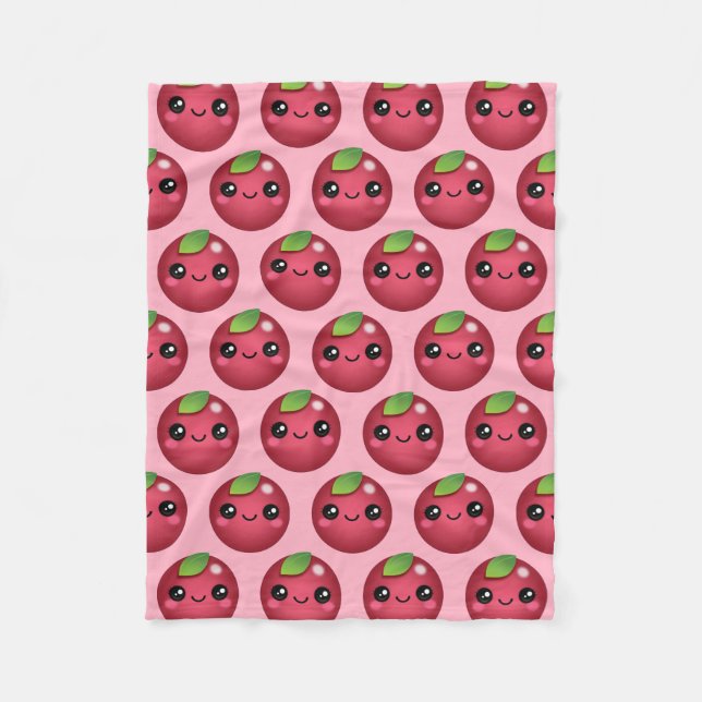 Cobertor De Velo Kawaii Cranberry Fleece Blanket (Frente)