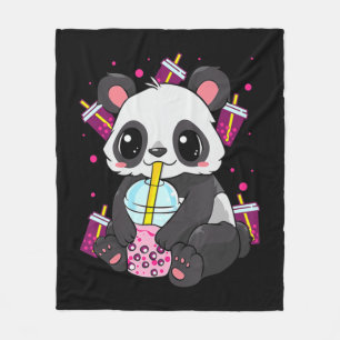 Cobertor De Velo Kawaii Cute Anime Panda Boba Bubble Tea Otaku Men