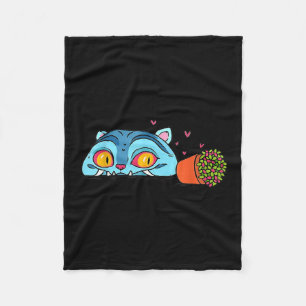 Cobertor De Velo Kawaii Demon Cat Engraçado Anime Otaku Japonês