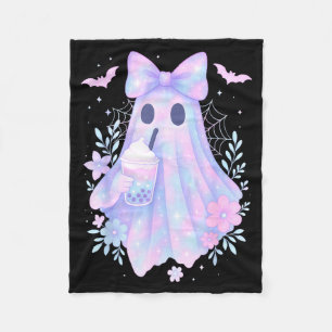Cobertor De Velo Kawaii galáxia fantasma chá de bolhas halloween pa