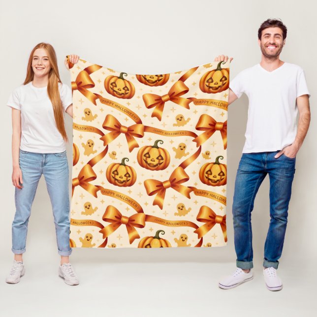 Cobertor De Velo Kawaii Halloween Pumpkin & Arcos (In Situ)