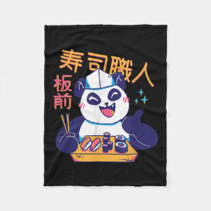 Cobertor De Velo Kawaii Japonês Sushi Cita Boa Comida Chef Bear Ha