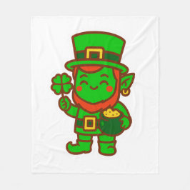 Cobertor De Velo Kawaii Lucky Leprechaun