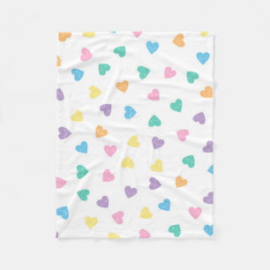 Cobertor De Velo Kawaii Pastel Candy Hearts