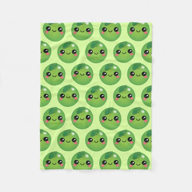 Cobertor De Velo Kawaii Pea Fleece Blanket (Frente)