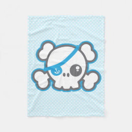 Cobertor De Velo Kawaii Pirate Skull Fleece Blanket