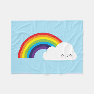 Cobertor De Velo Kawaii Rainbow