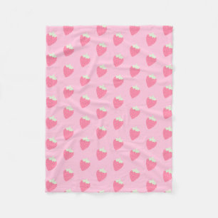 Cobertor De Velo Kawaii Strawberry