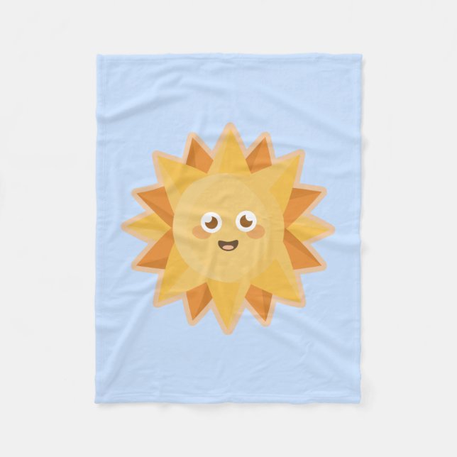 Cobertor De Velo Kawaii Sun (Frente)