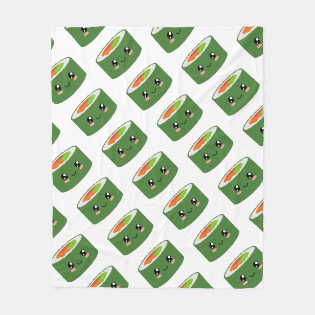 Cobertor De Velo Kawaii Sushi (Frente)