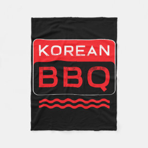 Cobertor De Velo Kbbq Churrasco coreano sobre chef asiático Barbecd