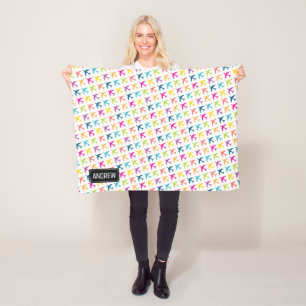 Cobertor De Velo KC-135 Refeling Jet Custom Name Baby Blanket