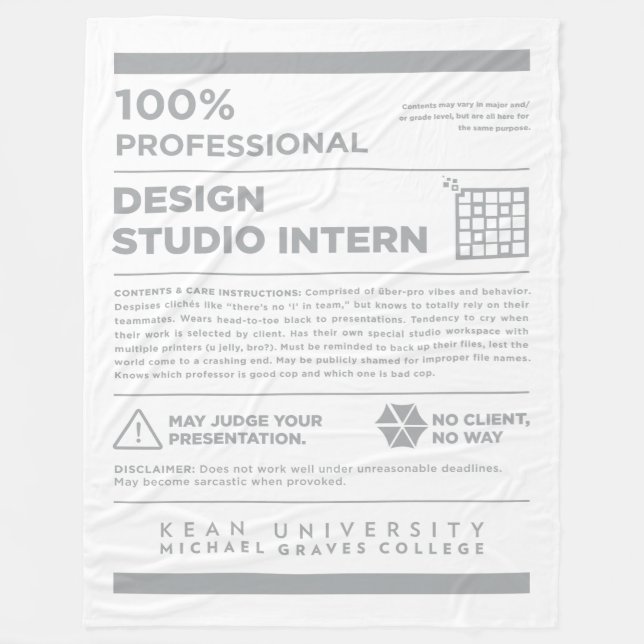 Cobertor De Velo Kean MGC Design Studio Care Label (Frente)