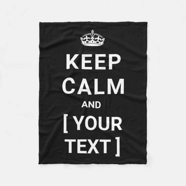 Cobertor De Velo Keep Calm  (Frente)