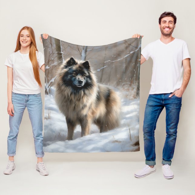 Cobertor De Velo Keeshond Deixe Nevar Natal (In Situ)