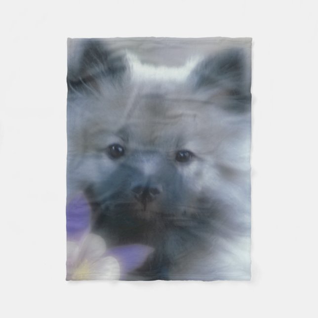 Cobertor De Velo Keeshond e Columbine - Fotografia de Cães (Frente)