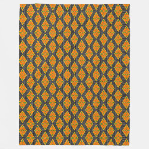Cobertor De Velo Kente Mudcloth Diamantes Fleece Blanket