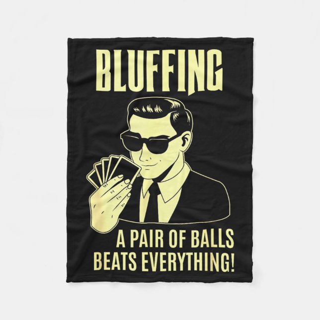 Cobertor De Velo Ker Player Texas Hold'em Night - Bluffing Funny Ke (Frente)