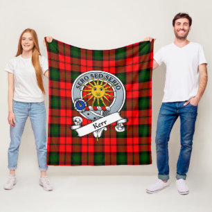 Cobertor De Velo Kerr Modern Clan Crachá Tartan Xadrez