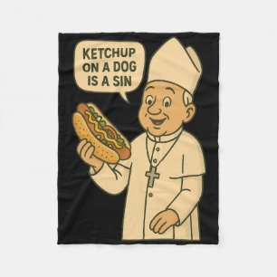 Cobertor De Velo Ketchup Em Um Cachorro É Um Cachorro Quente Do Pap