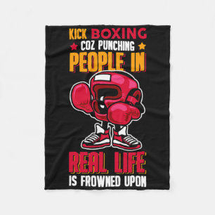 Cobertor De Velo Kick Boxing Soco em Pessoas Desaprovado