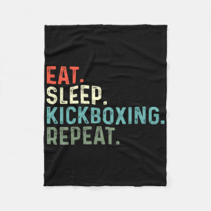 Cobertor De Velo Kickboxers Engraçados Comem Dormem Kickboxing