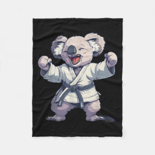 Cobertor De Velo Kickboxing Coala Taekwondo Caratê MMA Engraçado