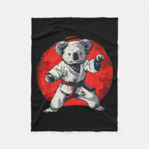 Cobertor De Velo Kickboxing Coala Taekwondo Karatê MMA Engraçado