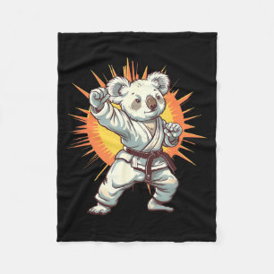 Cobertor De Velo Kickboxing Coala Taekwondo Karatê MMA Engraçado
