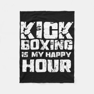 Cobertor De Velo Kickboxing É Minha Hora Feliz Mulheres Fofo Engraç