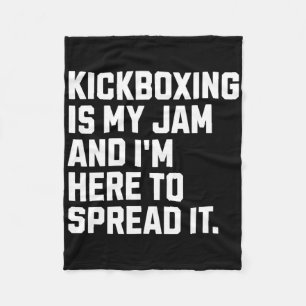 Cobertor De Velo Kickboxing É Minha Paixão Kickboxer Engraçado Arte
