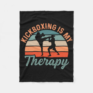 Cobertor De Velo Kickboxing É Minha Terapia Boxe Esportes Chute