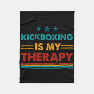 Cobertor De Velo Kickboxing É Minha Terapia Kickboxing Engraçado