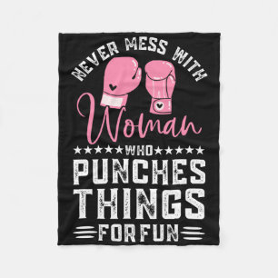 Cobertor De Velo Kickboxing Engraçado Para Homens Mulheres Treino D